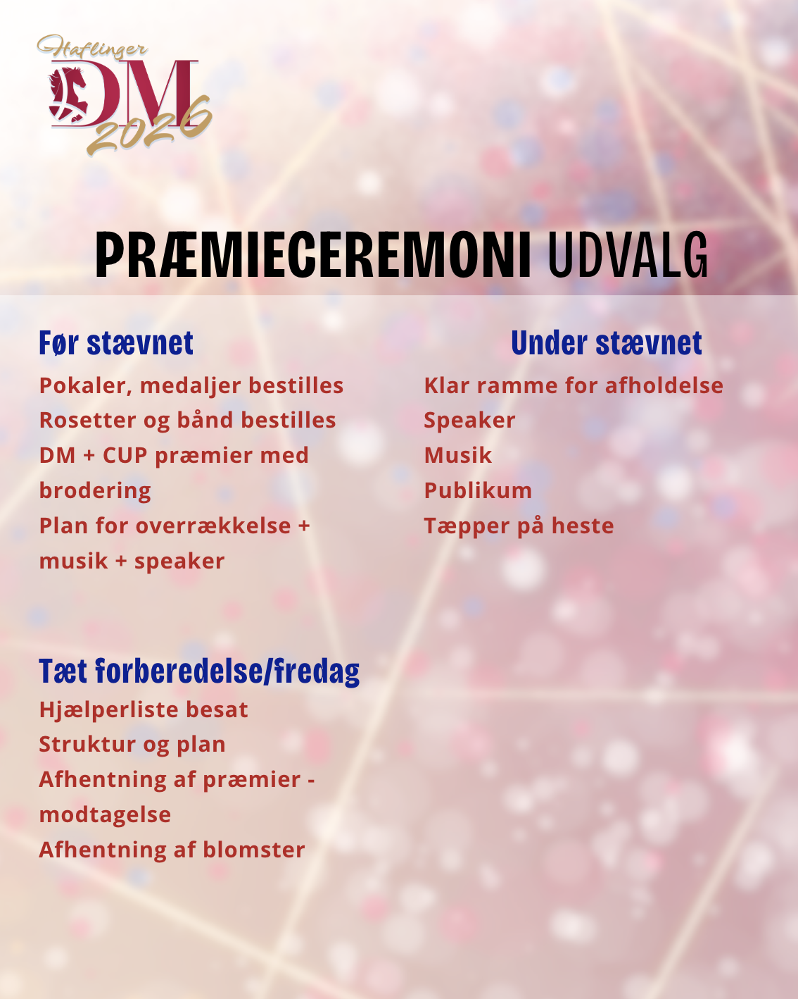 Præmieceremoni udvalg