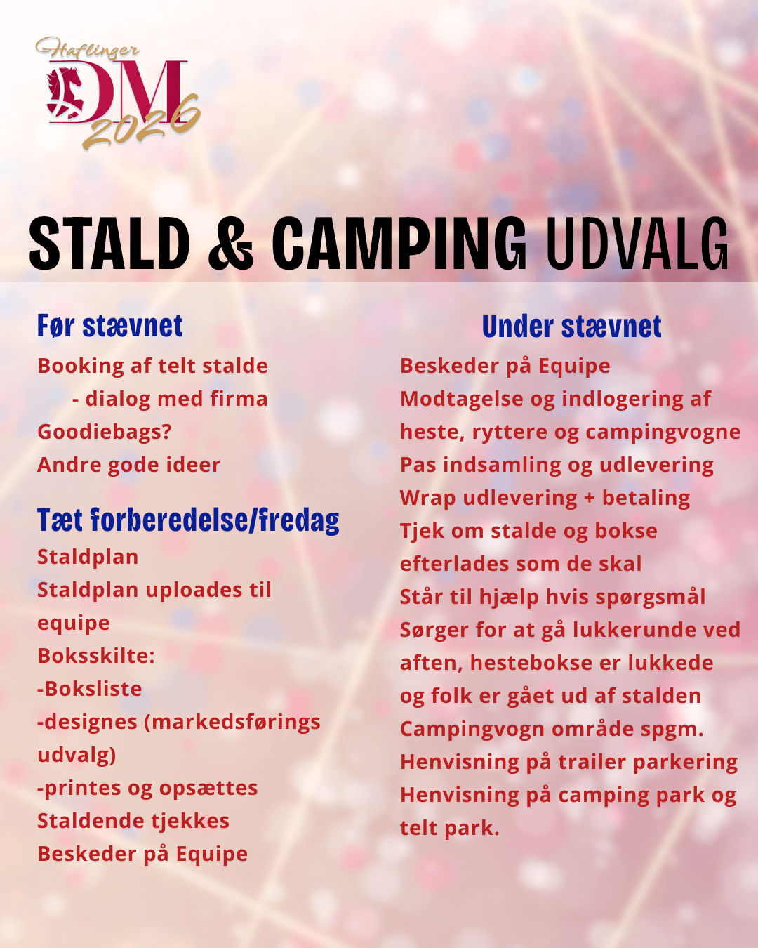 Stald & Camping udvalg